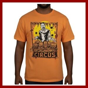 Terror Threads Terrifier Art The Clown Shirt Mens XL Orange Horror 2023 Graphic